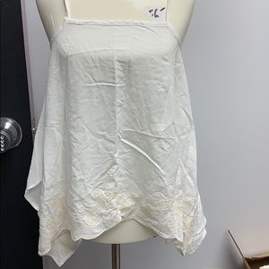 Women's Strappy Embroidered Hem Swing Tank - Xhila